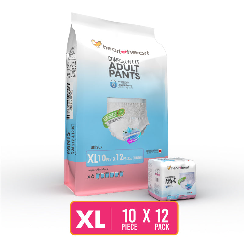 Comfort Fit Adult Pants Secure & Comfortable Incontinence Protection 12 Pack Carton